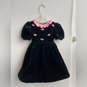 Sylvia Whyte girls velvet rosette formal dress size 4T